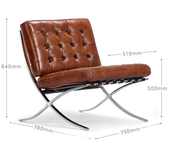 cielo_barcelona_chair_tan_dimensions